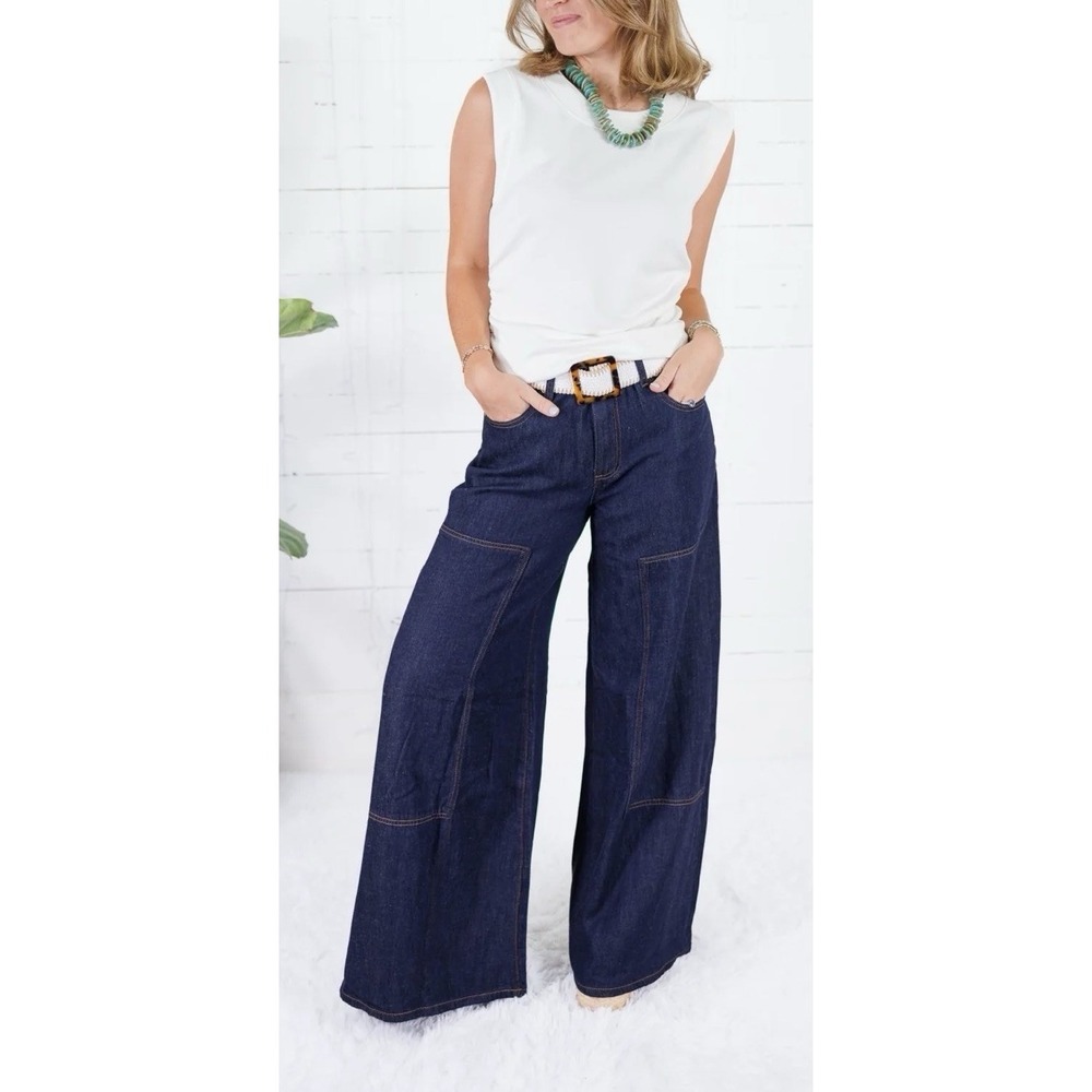 NWT Kut From The Kloth Blake Super Wide Leg Jeans 16 Dark Wash Slouchy Utility